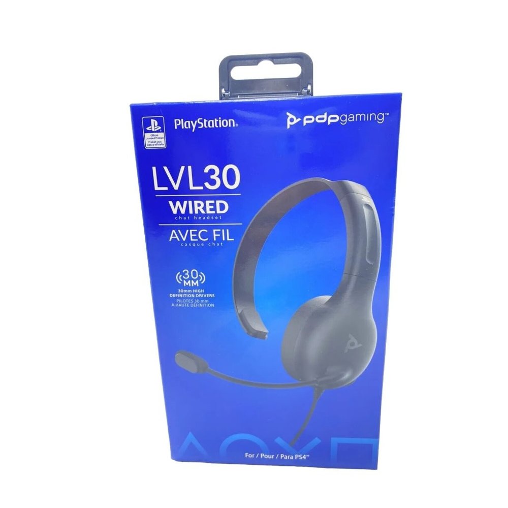 PDP Gaming LVL30 Wired Chat Headset - PlayStation 4, 051-107 - PlayStation 4 PS4